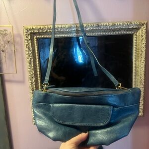 Blue Leather Women's Bag